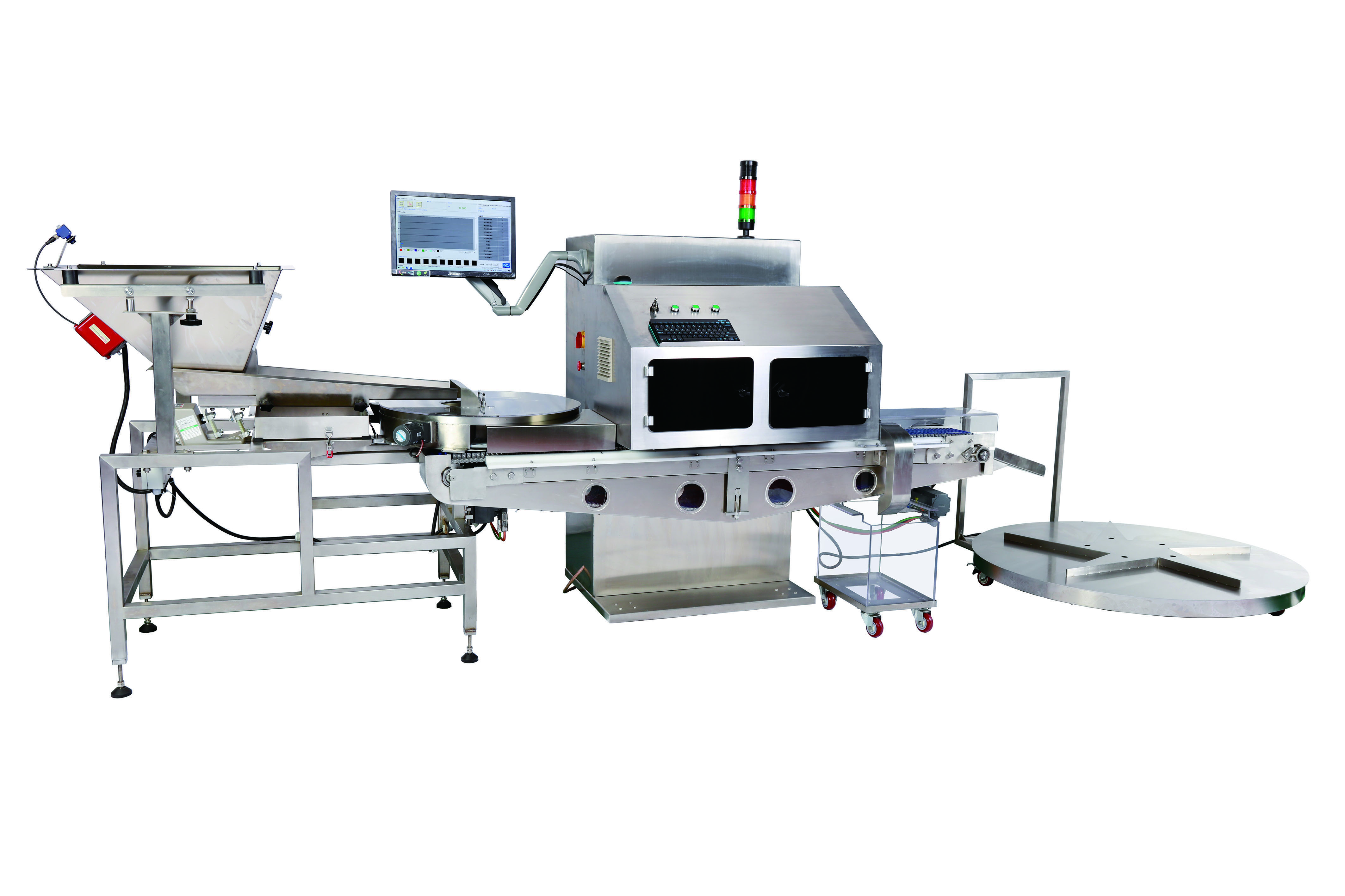 Kapselsortiermaschine im Reinraumaufbau